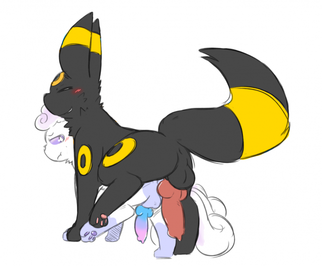 alolan vulpix+original character+umbreon+vulpix