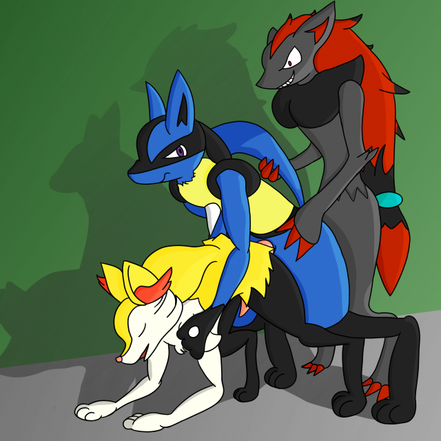 braixen+lucario+zoroark