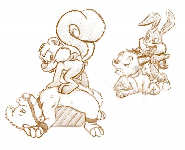 buster bunny+kit cloudkicker+peter puppy+skippy squirrel