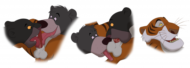 bagheera (jungle book)+baloo+shere khan