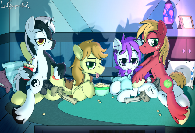 big macintosh (mlp)+braeburn (mlp)+furffles paloosa